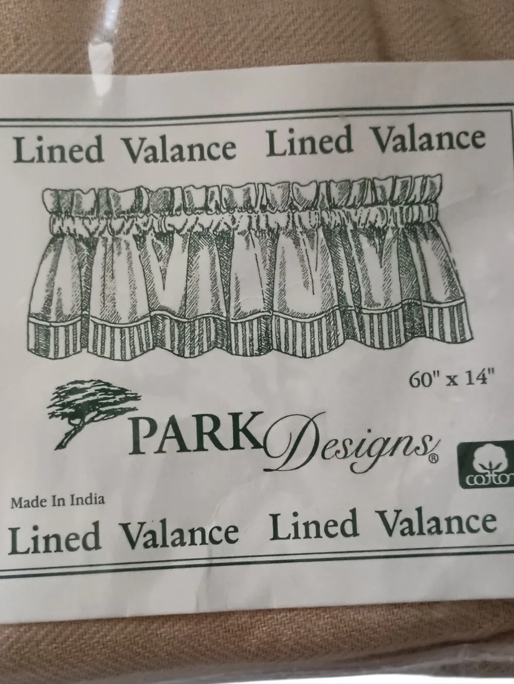 Park Designs Welcome To The Lake Valance Embroidered Tan Green Farmhouse Cabin